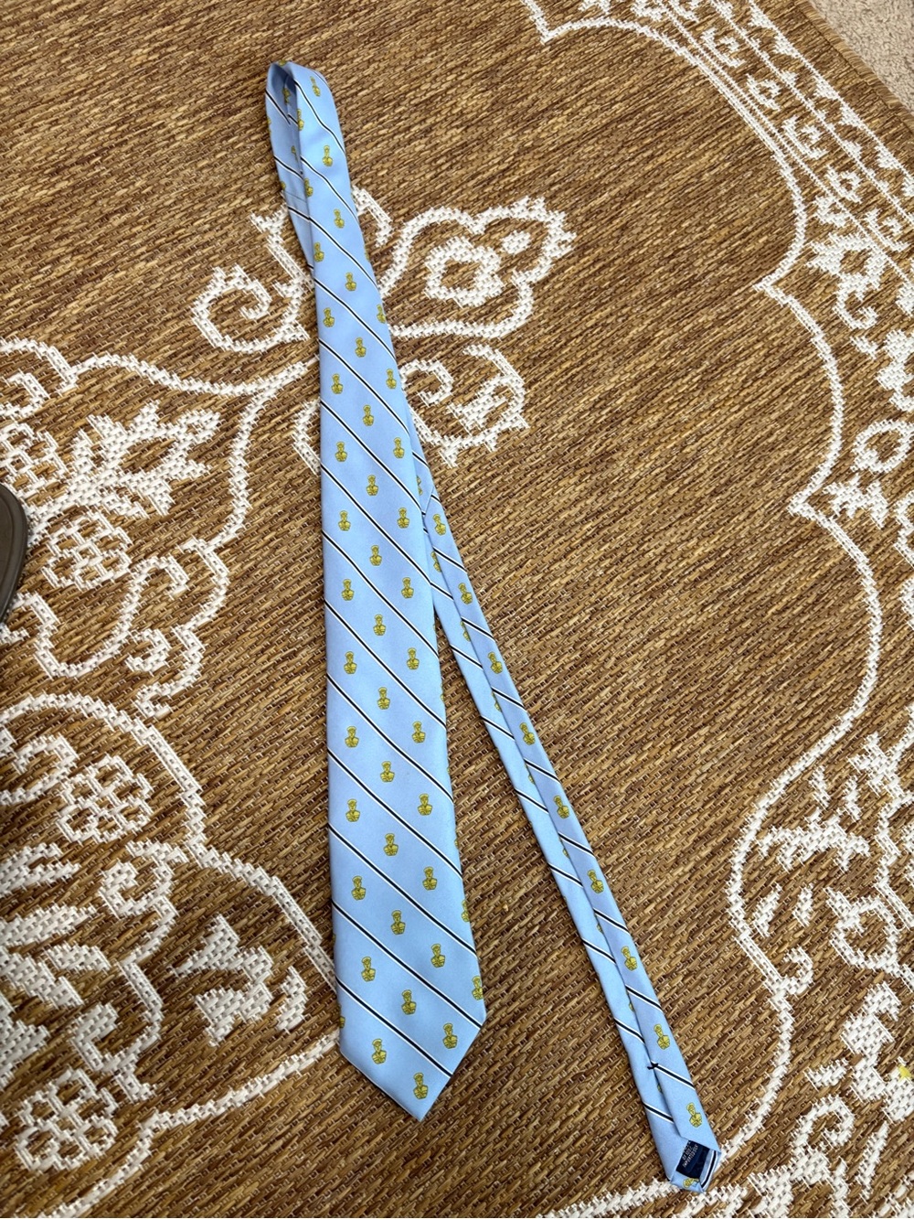 Vineyard Vines  Custom Collection Tie Light Blue Silk mens Tie military officers